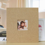Album ảnh vải 10 inch, 20 trang/40P, tự dán, DIY, album ảnh cán màng, màu đỏ, xanh lá, vàng gừng, xám