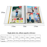Album ảnh vải 10 inch, 20 trang/40P, tự dán, DIY, album ảnh cán màng, màu đỏ, xanh lá, vàng gừng, xám