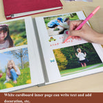 Album ảnh vải 10 inch, 20 trang/40P, tự dán, DIY, album ảnh cán màng, màu đỏ, xanh lá, vàng gừng, xám