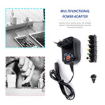 Bộ nguồn chuyển đổi điều chỉnh điện áp C5 3-12V 12W đa chức năng với đầu DC, phích cắm US, UK, EU