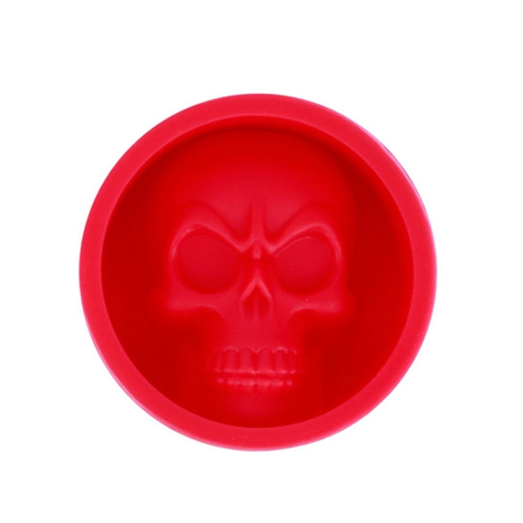 Hộp đá bếp silicone thực phẩm hình sọ người sáng tạo khuôn viên đá whiskey, hình chân mèo (Đỏ), hình sọ người (Xanh dương), hình sọ người (Xanh lá), hình sọ người (Cam)