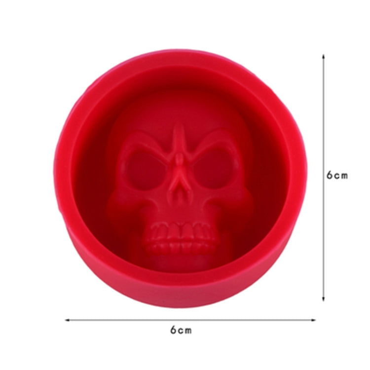Hộp đá bếp silicone thực phẩm hình sọ người sáng tạo khuôn viên đá whiskey, hình chân mèo (Đỏ), hình sọ người (Xanh dương), hình sọ người (Xanh lá), hình sọ người (Cam)