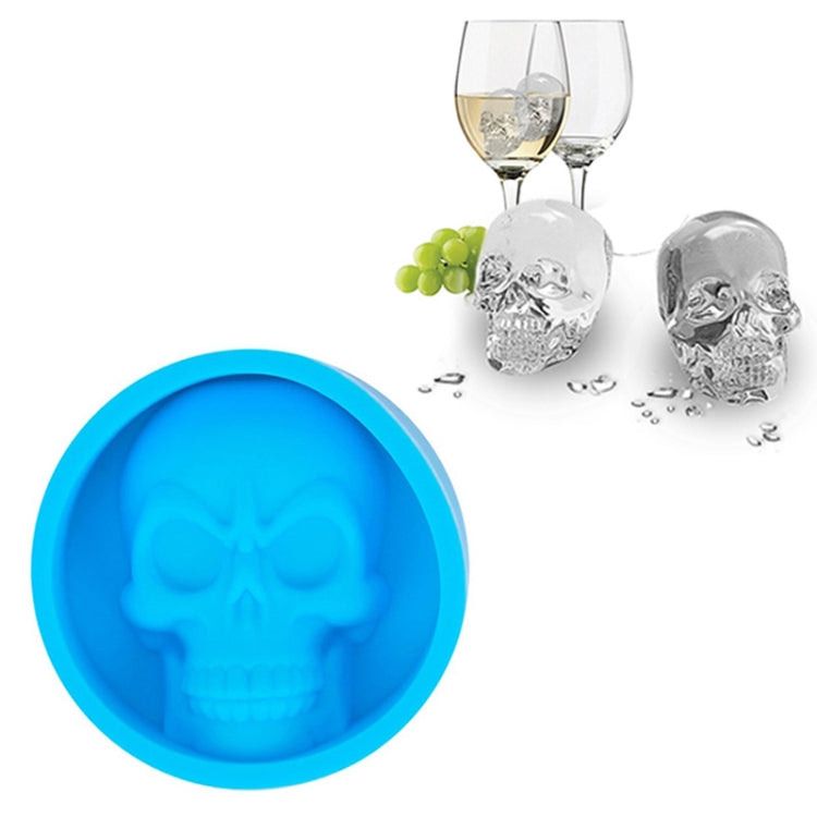 Hộp đá bếp silicone thực phẩm hình sọ người sáng tạo khuôn viên đá whiskey, hình chân mèo (Đỏ), hình sọ người (Xanh dương), hình sọ người (Xanh lá), hình sọ người (Cam)