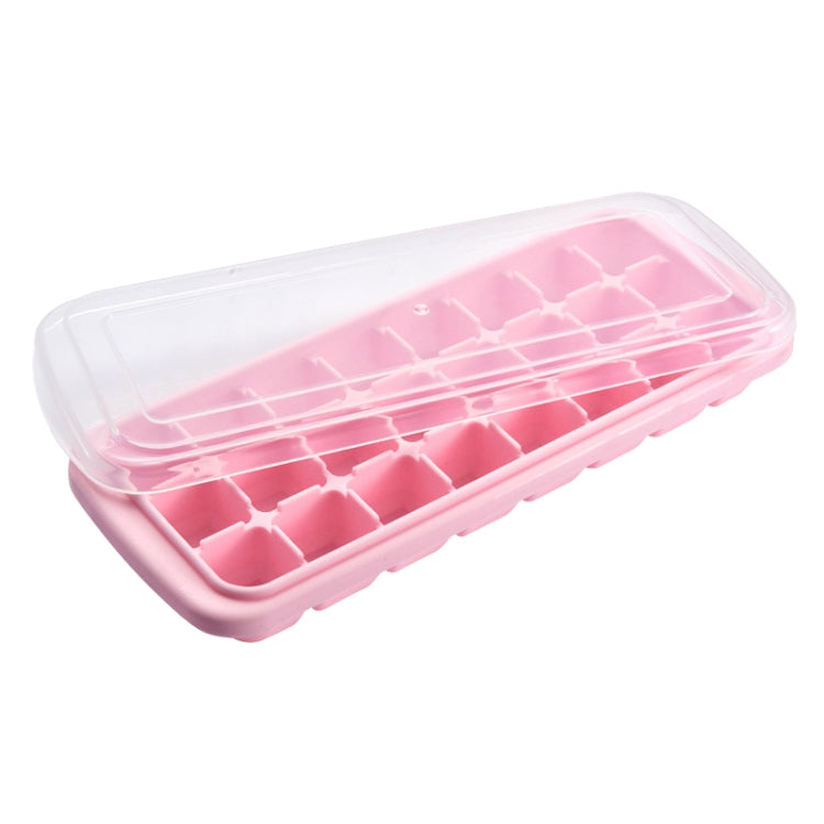 Khay làm đá silicone sáng tạo 24 ô, khuôn viên đá lớn có nắp, màu hồng nhạt, xanh da trời, xanh bạc hà