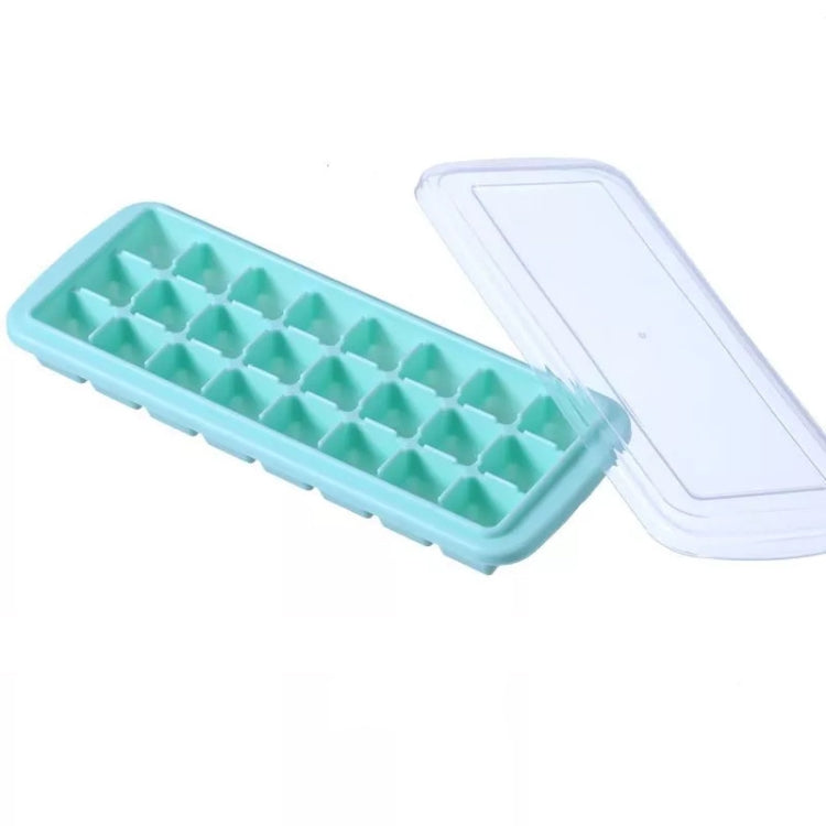 Khay làm đá silicone sáng tạo 24 ô, khuôn viên đá lớn có nắp, màu hồng nhạt, xanh da trời, xanh bạc hà
