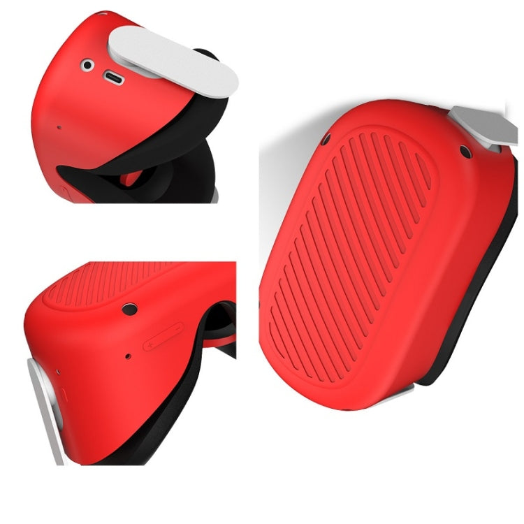 Vỏ bảo vệ silicone chống nước, chống bụi và chống rơi cho kính VR Meta Quest, màu đen, trắng, đỏ, xanh phát sáng