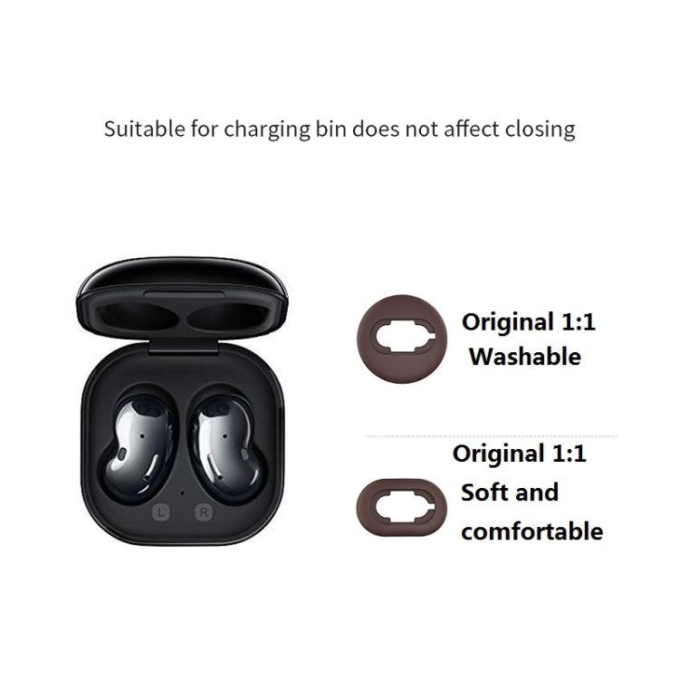 2 bộ nút tai silicone cho tai nghe Bluetooth Samsung Galaxy Buds Live, màu đen-2 cặp, đỏ-2 cặp, nâu-2 cặp, trắng-2 cặp