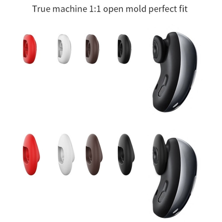 2 bộ nút tai silicone cho tai nghe Bluetooth Samsung Galaxy Buds Live, màu đen-2 cặp, đỏ-2 cặp, nâu-2 cặp, trắng-2 cặp
