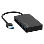 Cáp chuyển đổi USB 4 cổng KYTC47 tốc độ cao, trạm kết nối USB đa giao diện HUB, USB 3.0 màu đen, Type-C màu đen