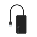 Cáp chuyển đổi USB 4 cổng KYTC47 tốc độ cao, trạm kết nối USB đa giao diện HUB, USB 3.0 màu đen, Type-C màu đen