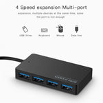 Cáp chuyển đổi USB 4 cổng KYTC47 tốc độ cao, trạm kết nối USB đa giao diện HUB, USB 3.0 màu đen, Type-C màu đen