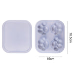 Hộp đá silicone hình chân mèo gia dụng sáng tạo khuôn làm đá viên, hộp thực phẩm bổ sung có nắp, hình chân mèo (Tím lilac), hình chân mèo (Đỏ tôm), hình chân mèo (Xanh thực vật), hình chân mèo (Xanh lam), hình chân mèo (Hồng tím)