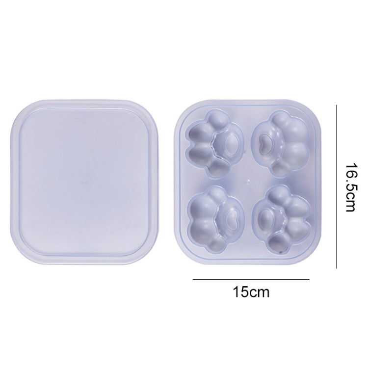Hộp đá silicone hình chân mèo gia dụng sáng tạo khuôn làm đá viên, hộp thực phẩm bổ sung có nắp, hình chân mèo (Tím lilac), hình chân mèo (Đỏ tôm), hình chân mèo (Xanh thực vật), hình chân mèo (Xanh lam), hình chân mèo (Hồng tím)