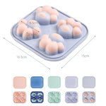 Hộp đá silicone hình chân mèo gia dụng sáng tạo khuôn làm đá viên, hộp thực phẩm bổ sung có nắp, hình chân mèo (Tím lilac), hình chân mèo (Đỏ tôm), hình chân mèo (Xanh thực vật), hình chân mèo (Xanh lam), hình chân mèo (Hồng tím)