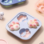 Hộp đá silicone hình chân mèo gia dụng sáng tạo khuôn làm đá viên, hộp thực phẩm bổ sung có nắp, hình chân mèo (Tím lilac), hình chân mèo (Đỏ tôm), hình chân mèo (Xanh thực vật), hình chân mèo (Xanh lam), hình chân mèo (Hồng tím)