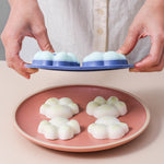 Hộp đá silicone hình chân mèo gia dụng sáng tạo khuôn làm đá viên, hộp thực phẩm bổ sung có nắp, hình chân mèo (Tím lilac), hình chân mèo (Đỏ tôm), hình chân mèo (Xanh thực vật), hình chân mèo (Xanh lam), hình chân mèo (Hồng tím)