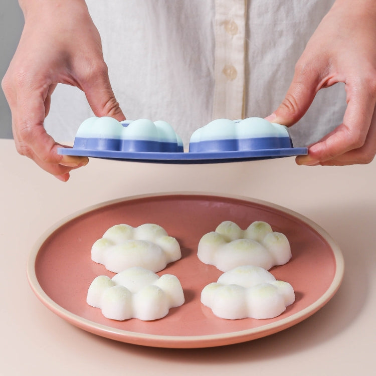 Hộp đá silicone hình chân mèo gia dụng sáng tạo khuôn làm đá viên, hộp thực phẩm bổ sung có nắp, hình chân mèo (Tím lilac), hình chân mèo (Đỏ tôm), hình chân mèo (Xanh thực vật), hình chân mèo (Xanh lam), hình chân mèo (Hồng tím)