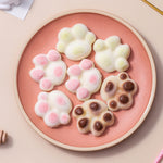 Hộp đá silicone hình chân mèo gia dụng sáng tạo khuôn làm đá viên, hộp thực phẩm bổ sung có nắp, hình chân mèo (Tím lilac), hình chân mèo (Đỏ tôm), hình chân mèo (Xanh thực vật), hình chân mèo (Xanh lam), hình chân mèo (Hồng tím)