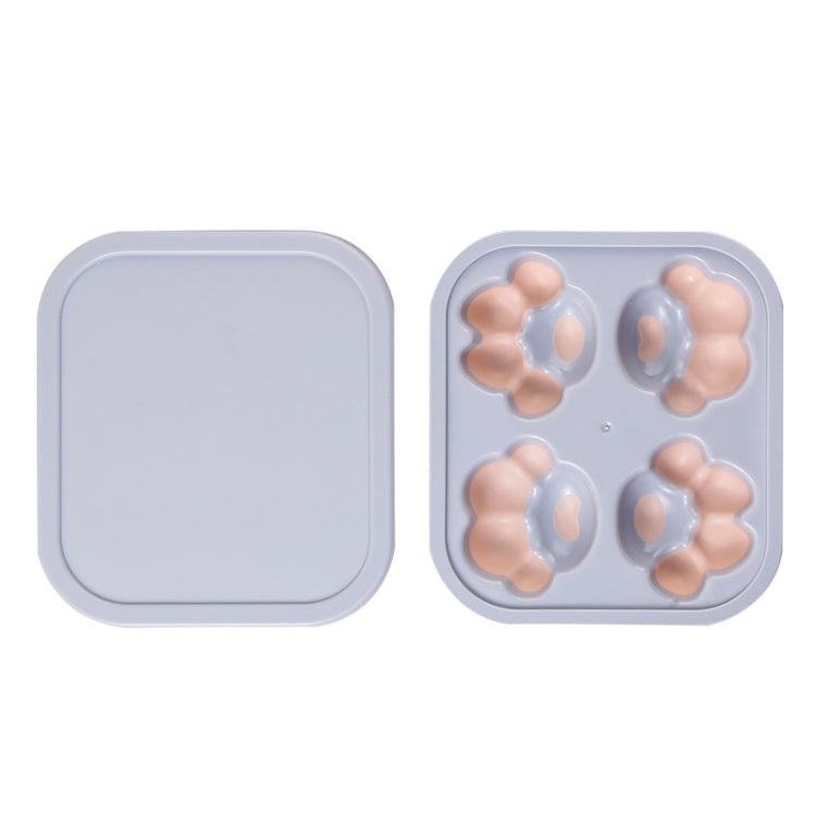 Hộp đá silicone hình chân mèo gia dụng sáng tạo khuôn làm đá viên, hộp thực phẩm bổ sung có nắp, hình chân mèo (Tím lilac), hình chân mèo (Đỏ tôm), hình chân mèo (Xanh thực vật), hình chân mèo (Xanh lam), hình chân mèo (Hồng tím)