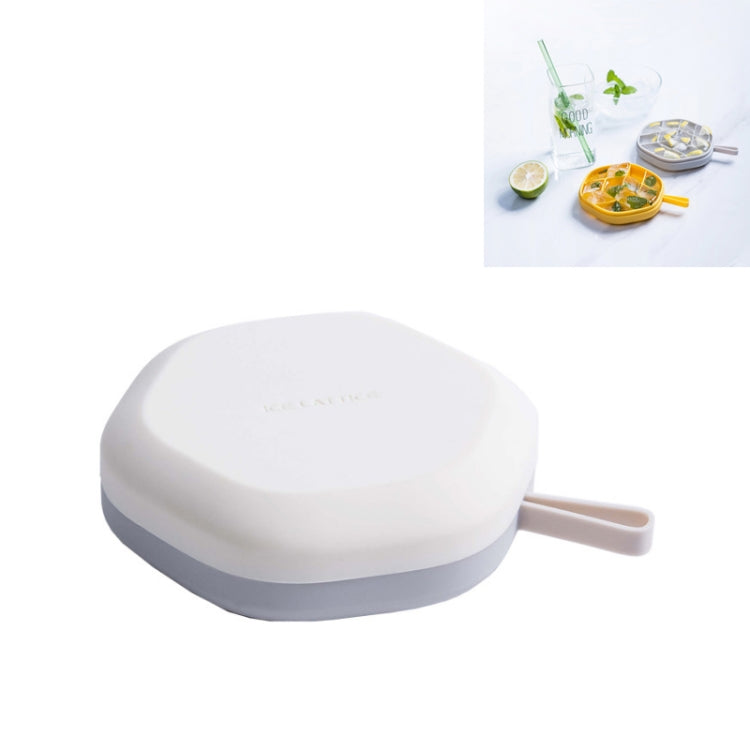 Khuôn làm đá viên lục giác sáng tạo DIY hộp lưu trữ khay làm đá tự làm, lục giác (Trắng), lục giác (Đỏ xanh)