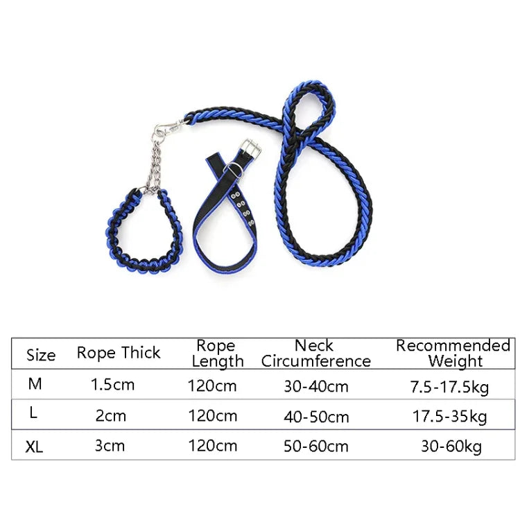 Dây Dắt Chó Dây Bện Dây Dắt Chống Nổ Cho Thú Cưng, Kích Thước:, M, L, XL