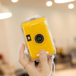 Máy ảnh phim cổ điển dễ thương chống nước chống sốc với phim dùng một lần, Vỏ trắng toàn bộ, Vỏ trắng đen, Vỏ trắng vàng, Vỏ trắng hồng nhạt, Vỏ trắng xanh da trời