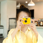 Máy ảnh phim cổ điển dễ thương chống nước chống sốc với phim dùng một lần, Vỏ trắng toàn bộ, Vỏ trắng đen, Vỏ trắng vàng, Vỏ trắng hồng nhạt, Vỏ trắng xanh da trời