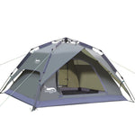Desert&Fox Outdoor Travel Camp Tent Beach Automatic Easily Building Tent for 3-4 People, Army Green, Sky Blue, Fruit Green