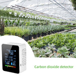Máy đo chất lượng không khí CO2 di động, đo formaldehyde, nhiệt độ trong nhà, độ ẩm, hiển thị LED kỹ thuật số, 5 trong 1 bán dẫn