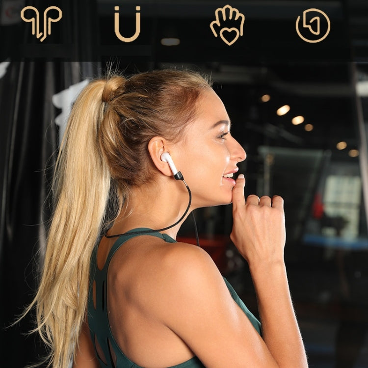 Dây chống mất nam châm mạnh acrylic cho tai nghe không dây AirPods, màu đỏ, đen