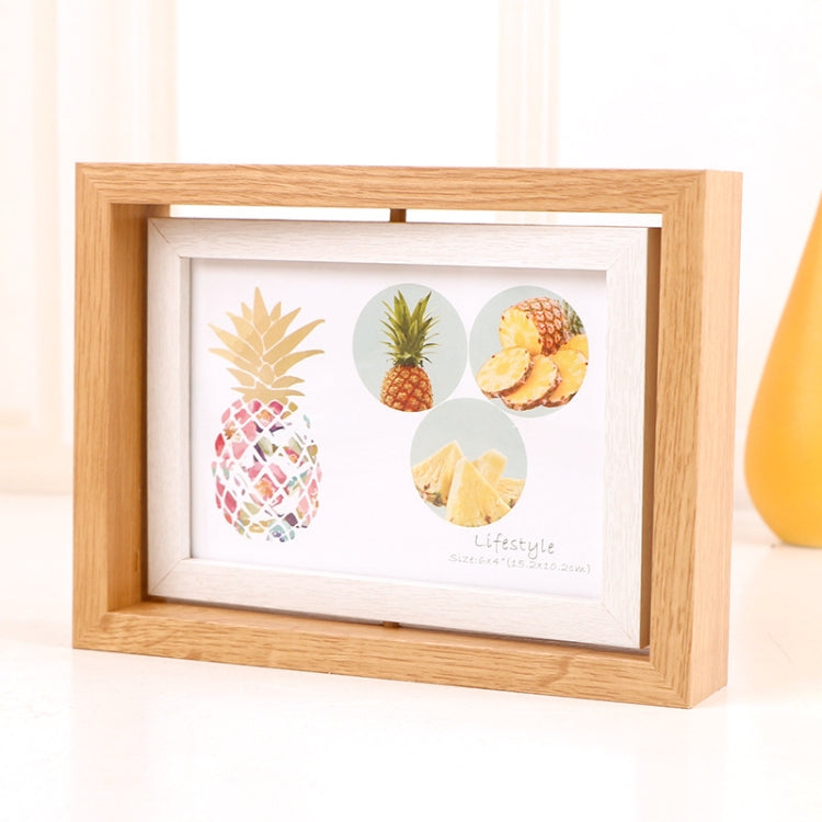 Khung ảnh bàn xoay gỗ hai mặt kích thước: 6 inch, 7 inch, 8 inch