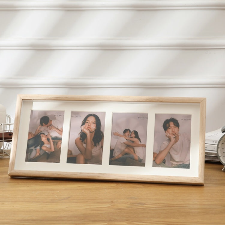 Khung ảnh gỗ treo tường kiểu con lắc đa năng, kiểu khung: 8 inch, hai khung, ba khung, bốn khung ngang, bốn khung dọc