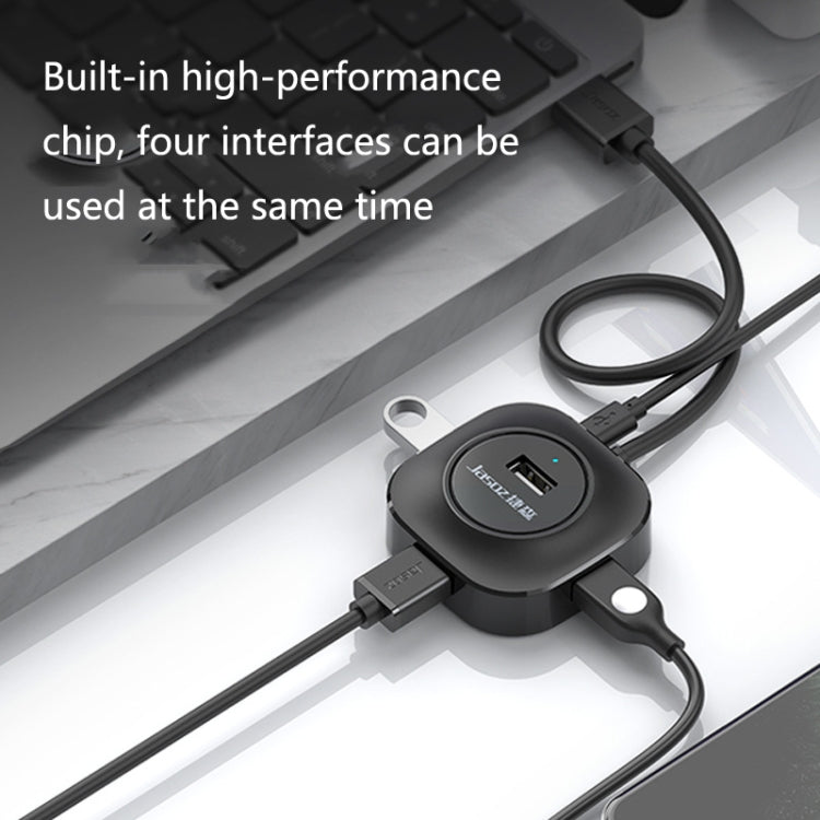 Bộ chia HUB USB2.0 4 cổng tốc độ cao Jasoz 1 ra 4, màu đen 0.3m, đen 0.5m, đen 1.2m, trắng 0.3m, trắng 0.5m, trắng 1.2m