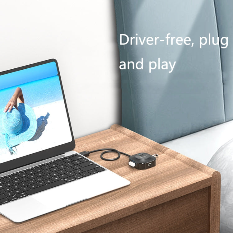 Bộ chia HUB USB2.0 4 cổng tốc độ cao Jasoz 1 ra 4, màu đen 0.3m, đen 0.5m, đen 1.2m, trắng 0.3m, trắng 0.5m, trắng 1.2m