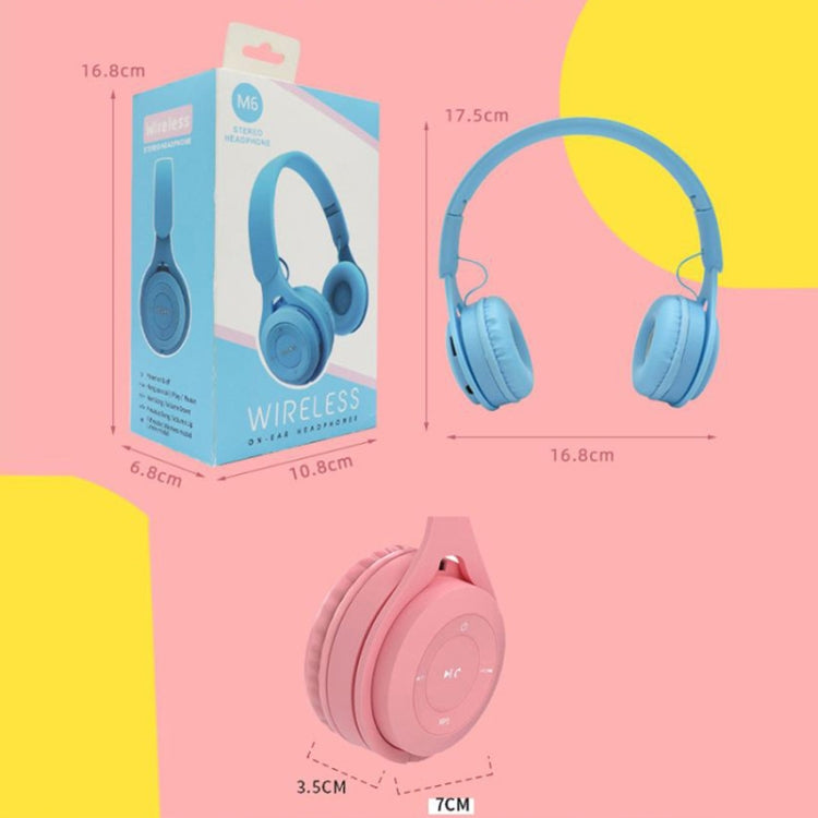 Tai nghe Bluetooth không dây M6 gập chơi game stereo có mic