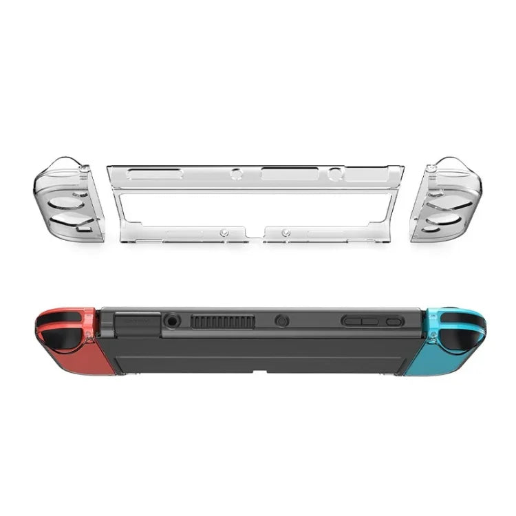 DOBE Bộ bảo vệ tay cầm chủ + Tay cầm trái và phải vỏ bảo vệ chống rơi trong suốt cho Switch OLED, TNS-1133B(Màu trong suốt)