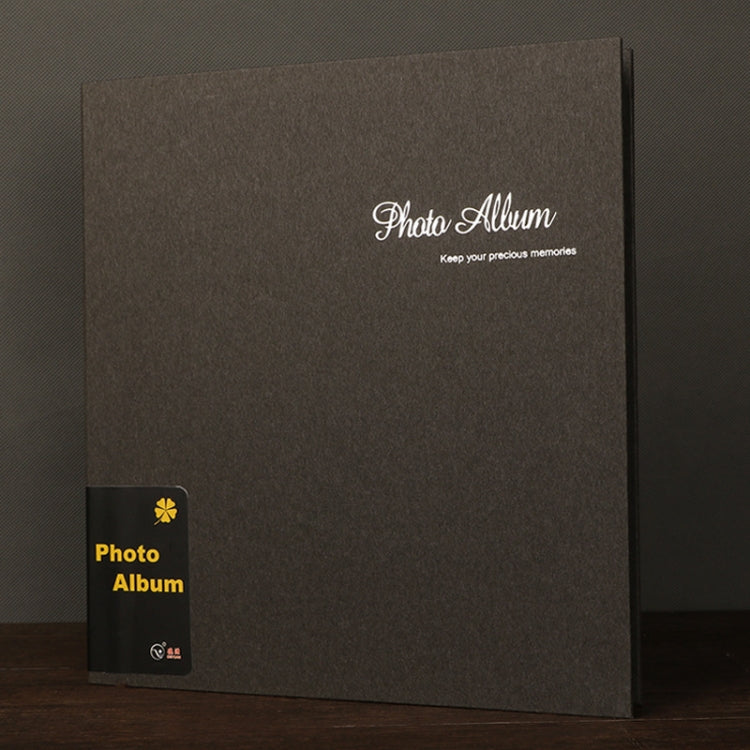 Album ảnh dán thủ công da lộn 12 inch, màu đen viền vàng, đỏ bụi gia đình, xanh Ba Tư, xám cà phê cao cấp, năm vàng