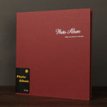 Album ảnh dán thủ công da lộn 12 inch, màu đen viền vàng, đỏ bụi gia đình, xanh Ba Tư, xám cà phê cao cấp, năm vàng