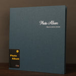 Album ảnh dán thủ công da lộn 12 inch, màu đen viền vàng, đỏ bụi gia đình, xanh Ba Tư, xám cà phê cao cấp, năm vàng