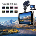 Máy ghi hình lái xe trước và sau với ống kính kép 4 inch HD 1080P có tầm nhìn ban đêm, 1080P