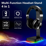 Giá đỡ tai nghe RGBD9 RGB đổi màu, giá đỡ tai nghe chơi game có cổng USB kép, RGBD9