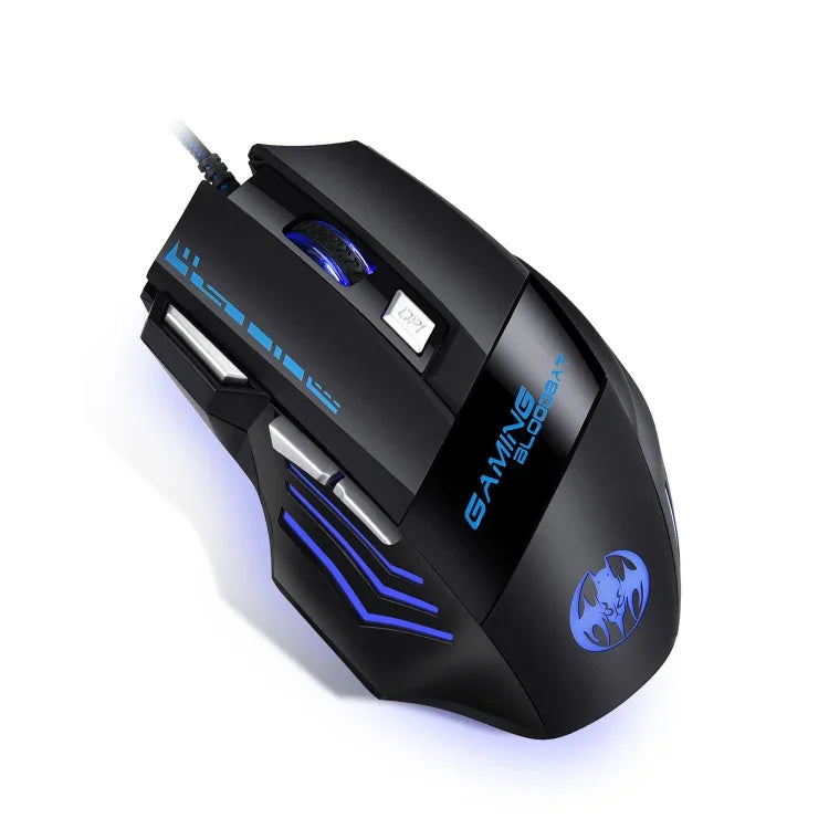 Chuột chơi game GAMING BLOODBAT GM02 có dây USB 7 phím quang điện tử với đèn hô hấp kỹ thuật số