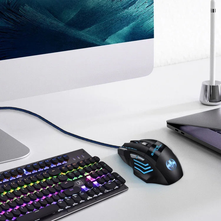 Chuột chơi game GAMING BLOODBAT GM02 có dây USB 7 phím quang điện tử với đèn hô hấp kỹ thuật số