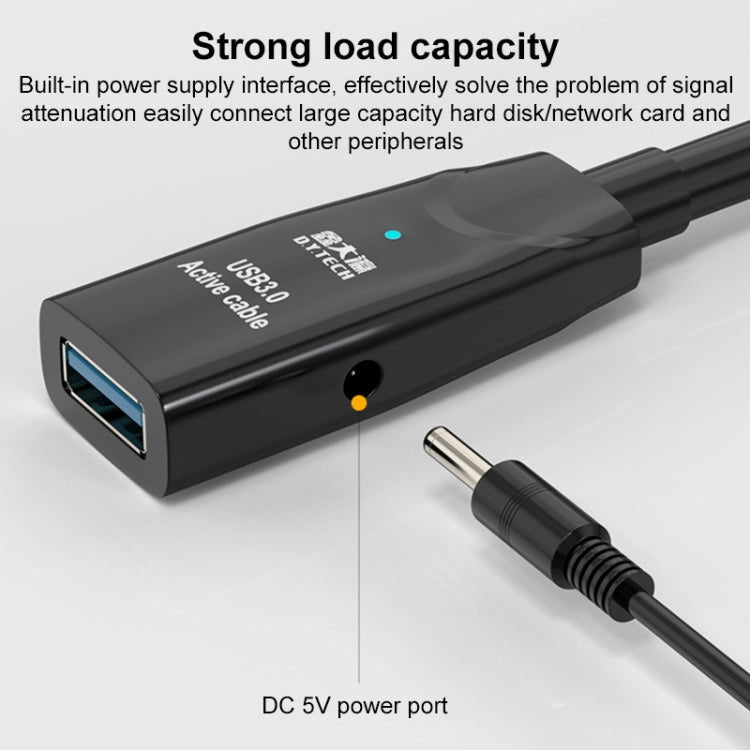 Cáp nối dài USB 3.0 đực sang cái D.Y.TECH, chip chống nhiễu kép, chiều dài:, 10m, 15m