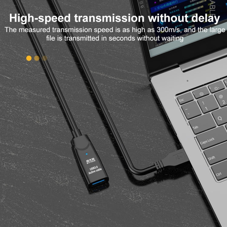 Cáp nối dài USB 3.0 đực sang cái D.Y.TECH, chip chống nhiễu kép, chiều dài:, 10m, 15m