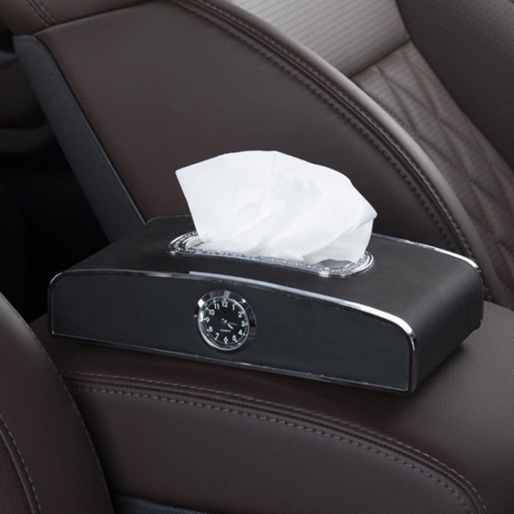 Car Clock Tissue Box Multi-Function Vehicle Instrument Table Paper Towel Box, Style:, Clock+Parking Card (Green), Clock+Parking Card (Ivory), Clock+Parking Card (Agate), Clock+Parking Card (Black), Clock+Parking Card (Gray)                             ...