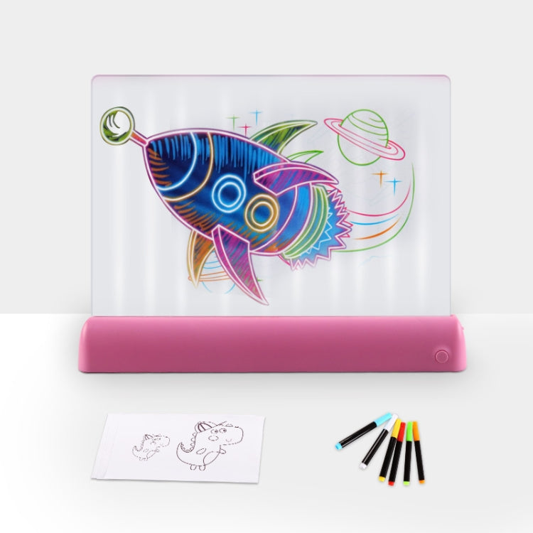 Bảng phát sáng 3D LED tranh phát quang, Bảng ghép hình graffiti cho trẻ em, Bảng ghi chú viết tay, Màu xám, Trắng, Xanh dương, Xanh lá, Hồng