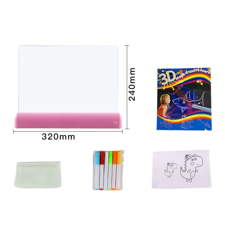 Bảng phát sáng 3D LED tranh phát quang, Bảng ghép hình graffiti cho trẻ em, Bảng ghi chú viết tay, Màu xám, Trắng, Xanh dương, Xanh lá, Hồng