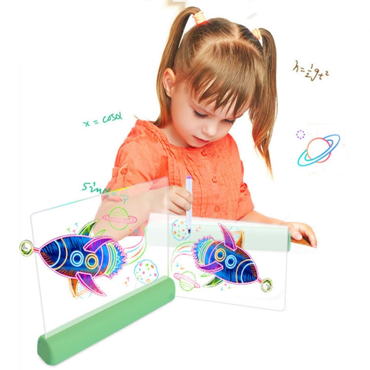 Bảng phát sáng 3D LED tranh phát quang, Bảng ghép hình graffiti cho trẻ em, Bảng ghi chú viết tay, Màu xám, Trắng, Xanh dương, Xanh lá, Hồng