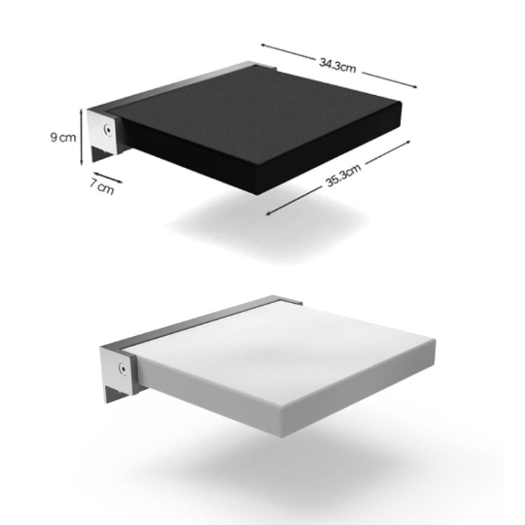 Ghế tắm gắn tường nhà vệ sinh TX-116N-UP cho người già, màu đen, trắng